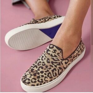 Rothy's Leopard Print Slip-On Sneakers